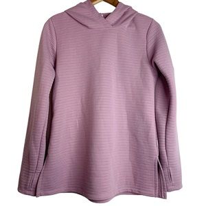RBX Women’s Ribbed Athletic Activewear Hoodie Sweatshirt Lilac Lavender Medium